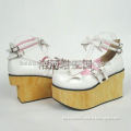 Unique platform heel white PU Lolita shoes
